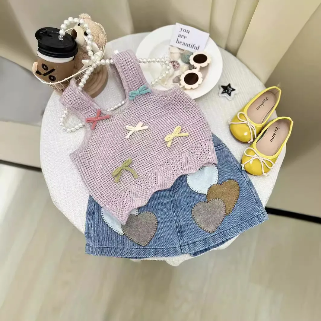 Heart Denim Dress Set 1