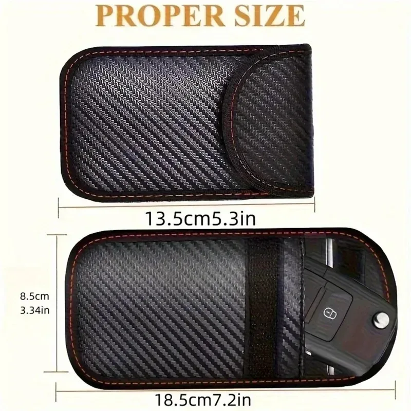 Deluxe RFID Signal Blocking Faraday Pouch with Dual Carbon Fiber Layers
