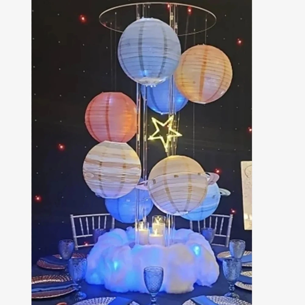 5pcs)New Elegant Wedding Party Clear Acrylic for hangging no lantern Wedding Flower Stand Centerpieces For Tables