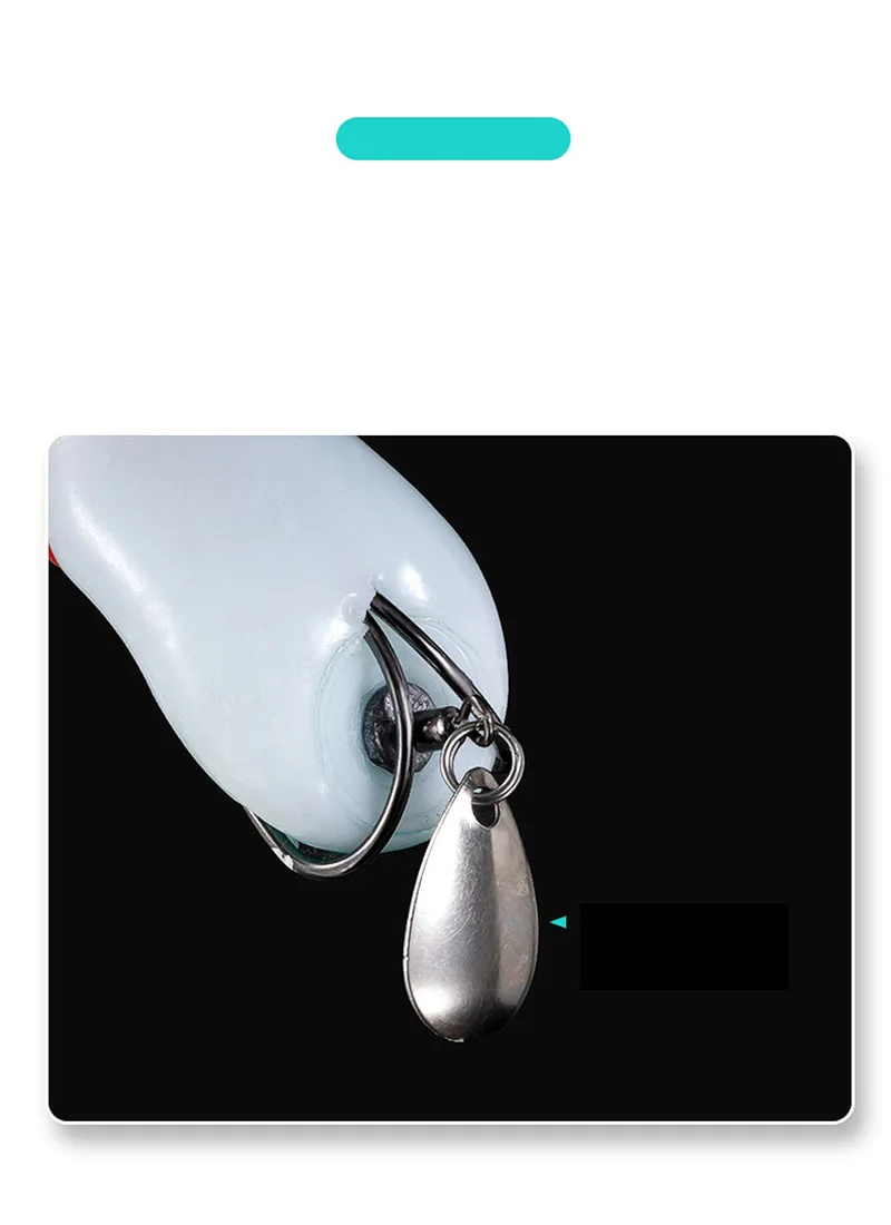 OUTKIT Mini Soft Frog Angelköder Spinner Köder Metall Pailletten Doppelhaken Donner Frog Bait7/12g Topwater Wobbler Swimbait – Detail 9
