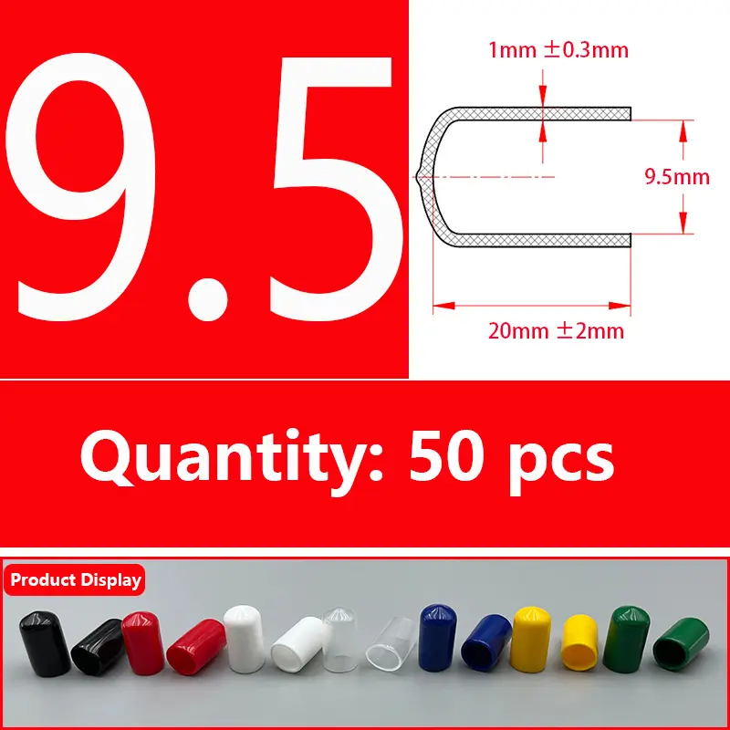 Rubber Cap Sleeve Soft Elasticity Silicone Protective Cover  Sealing Plug Thread Protection Sleeve Black Red White Blue 1.5-24mm - Image 22