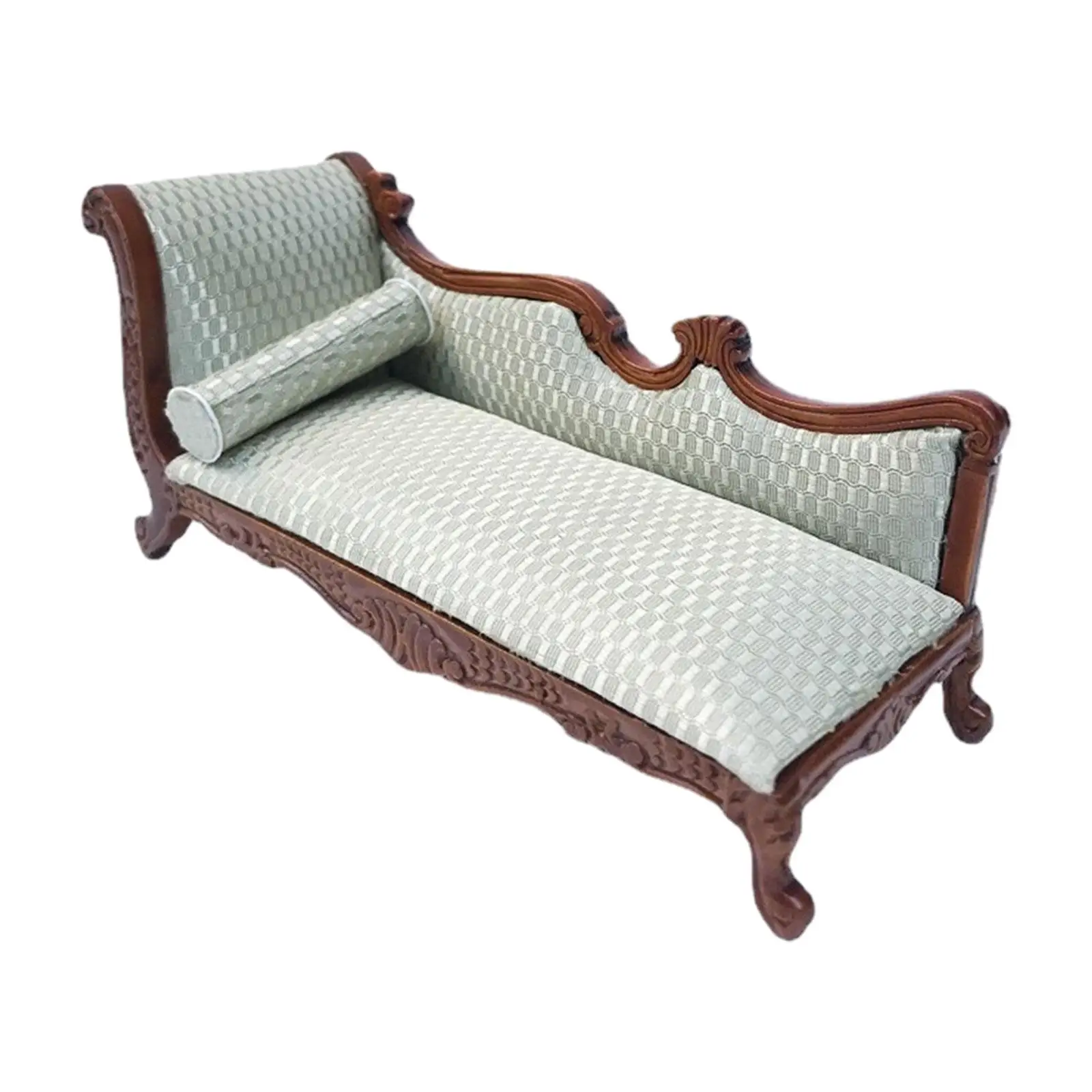 

Doll House Accessories, Simulation Dollhouse Furniture Living Room 1:12 Scale Doll House Mini Sofa for DIY Projects Diorama,