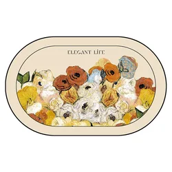 Elegant Faux Leather Heat - Resistant Placemats - Waterproof and Washable, Set of 2 - Oval (As Picture)
