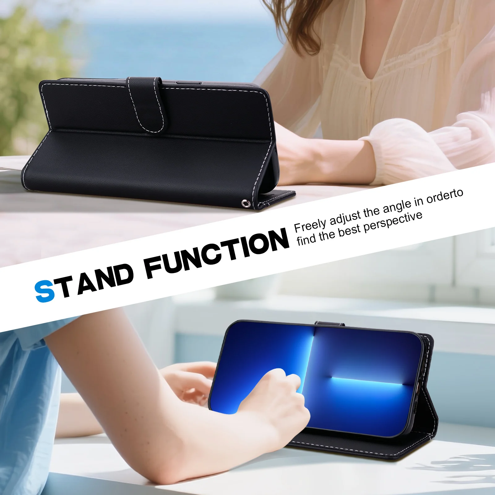 Premium Magnetic Flip Leather Wallet Phone Case