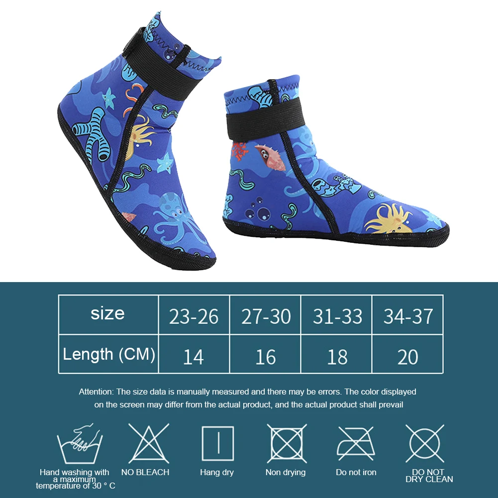 Children Neoprene Water Socks Sand Socks Anti-slip Wetsuit Adjustable Toddlers Diving Keep Warm for Water Sports