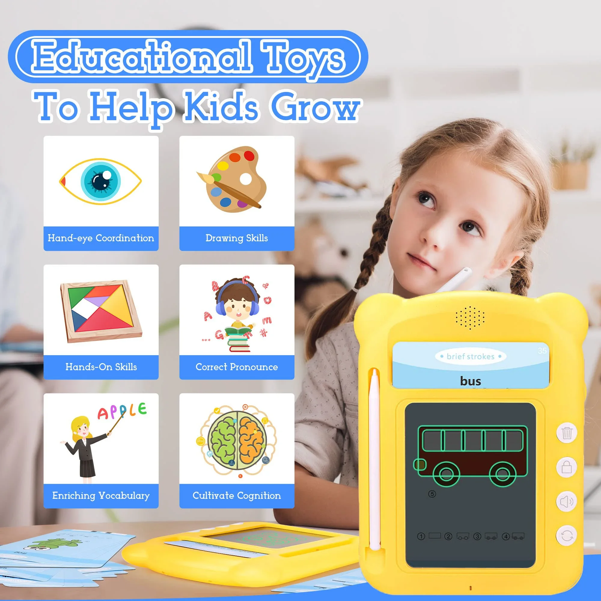 Educational Learning Talking Flash Cards Kindergarten Kids English Language Electronic Audio Book Learn English Words Toys Gifts