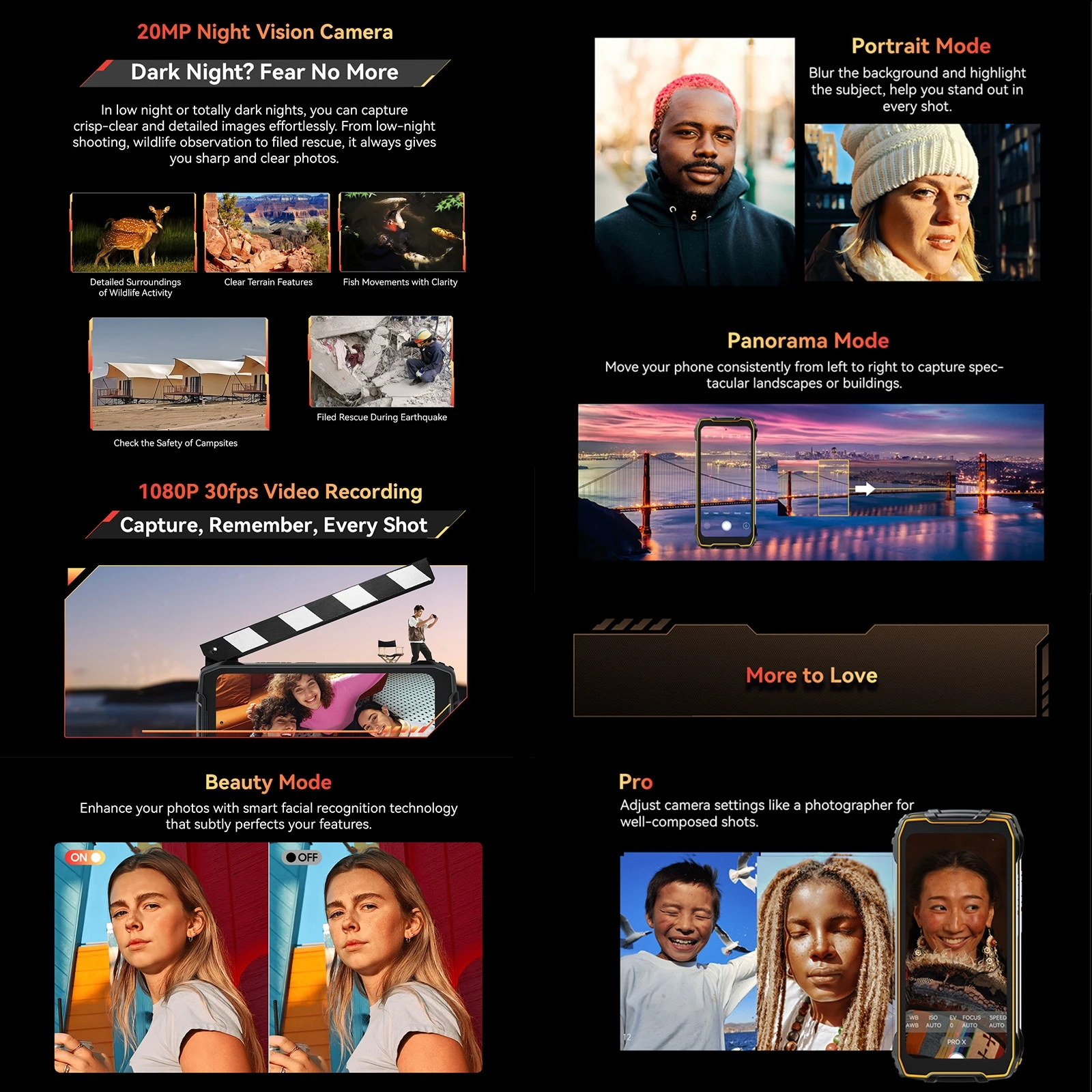 Blackview BV7300 Rugged Phone 6GB+256GB 6.67'' 7680mAh 45W Fast Charge Android 14 MediaTek Helio G81 Octa Core 4G OTG Smartphone