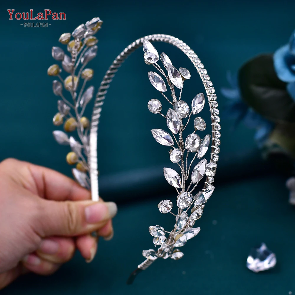 YouLaPan Woman Headdress for Party Wedding Hair Accessories Rhinestone Bridal Headband Head Hoop Girl Bride Headpiece HP531 hair accessories bridal hair accessories crown headband