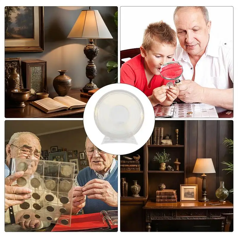 Coin Collection Cases Acrylic Clear Coin Protectors Collection Supplies Dollar Protection Cases For Home Office Desktop Cabinet