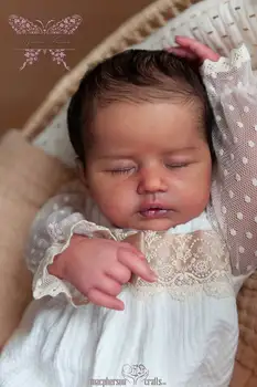 Kit Fai-da-te per Bambola Reborn Non Dipinta 22 pollici Zain, Parti di Bambola Non Dipinte a Forma di Bambino Dormiente e Carino