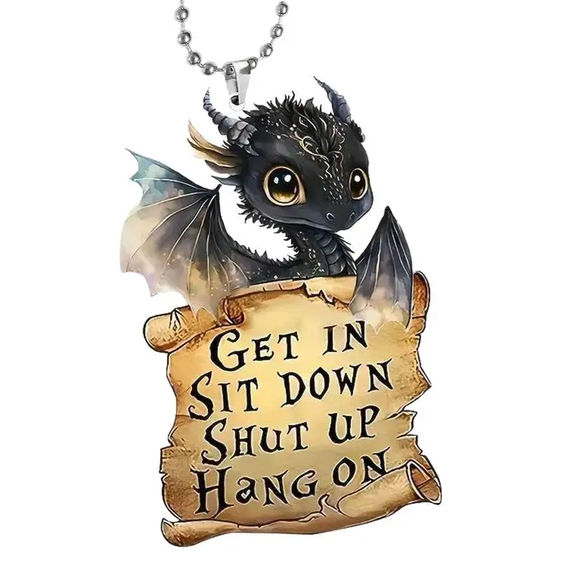 

Украшение на автомобиль «дракон», подвеска с милым черным драконом, украшение для зеркала заднего вида, аксессуары для украшения автомобиля