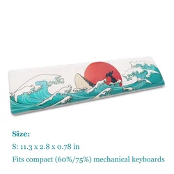 Coral Sea Ergonomic Memory Foam Keyboard Wrist Rest with Anti - Slip Base (S)