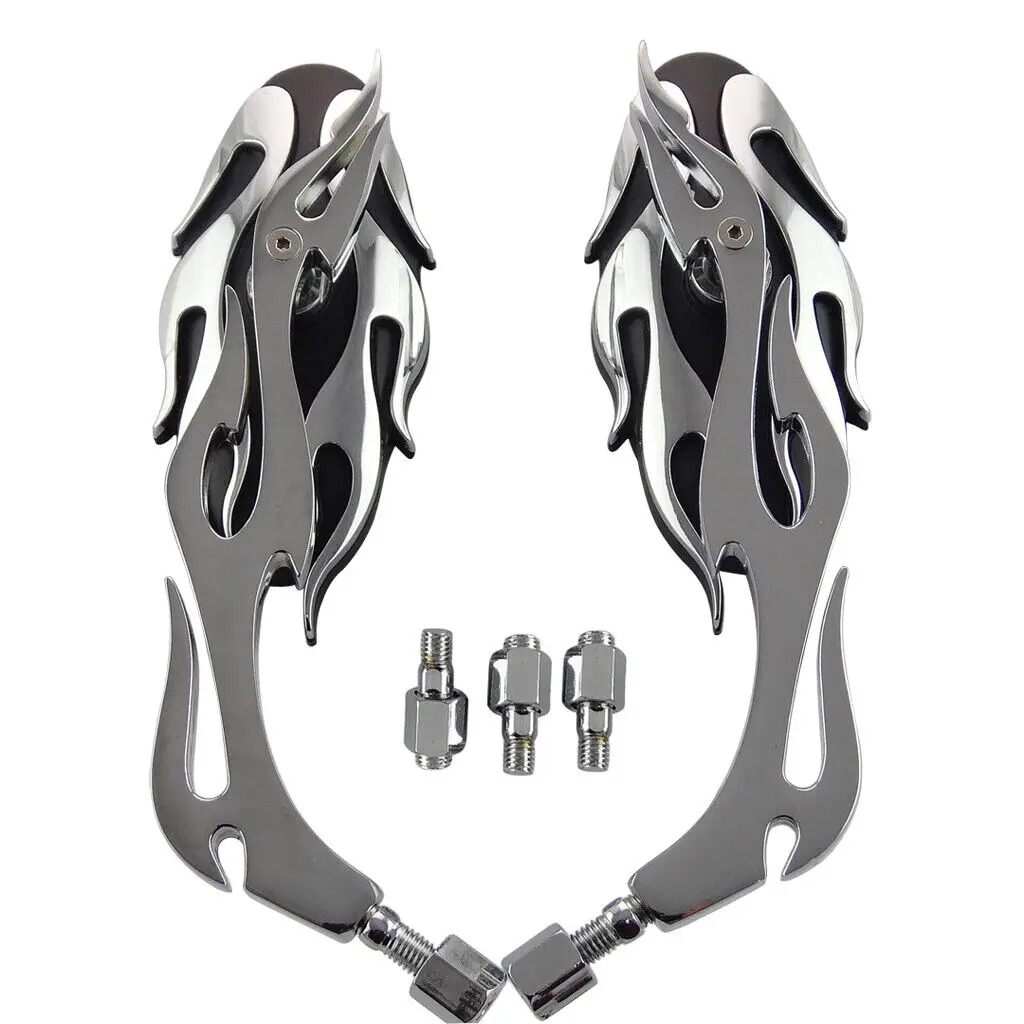 

Motorcycle Universal Flame Side Rear View Mirrors for Honda for Yamaha for Kawasaki