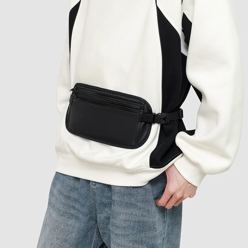 Unisex adjustable sports Belt Bag - professional running waist bag | safety zipper closure, hidden mobile phone case, gym, hikin