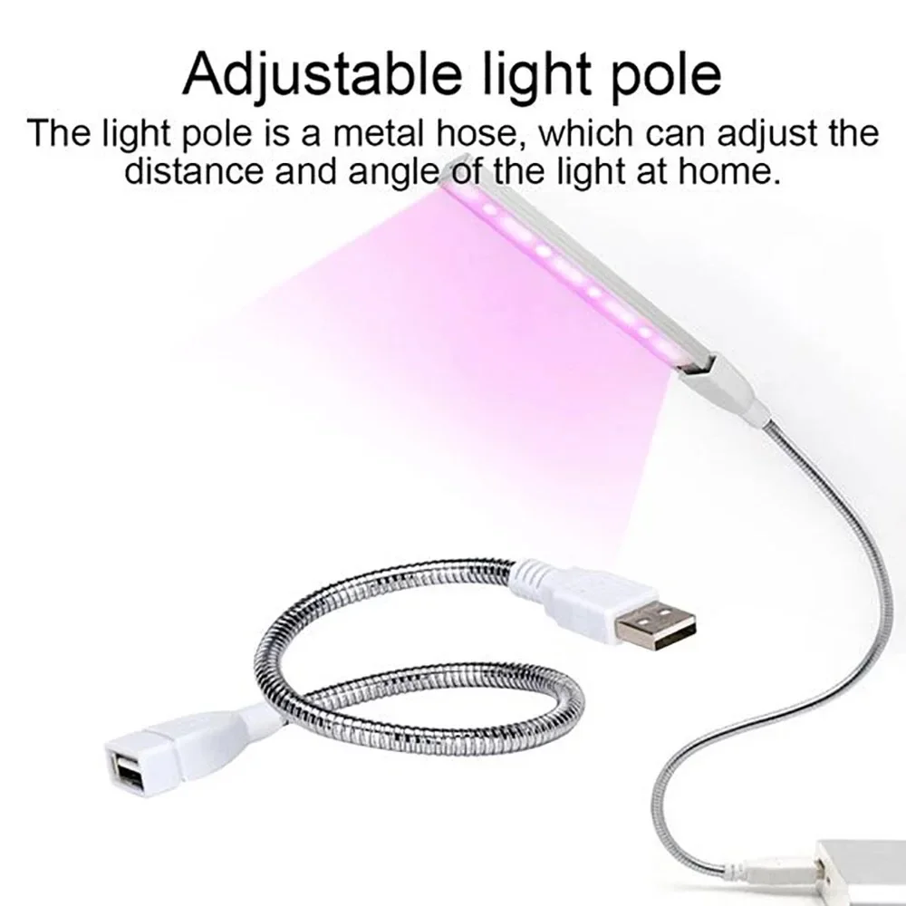 USB 5V LED Grow Light with Flexible Hose for Indoor Greenhouse