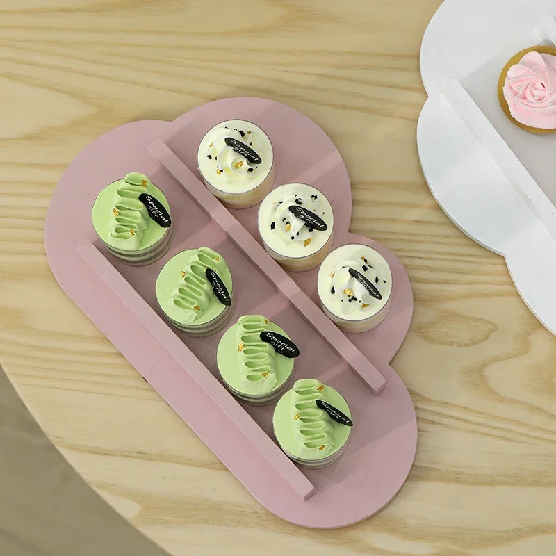 Creative Cloud Donuts Macaron Display Racks Pink Green White Biscuits Doughnuts Wood Cakes Cupcakes Stands for Wedding Decor
