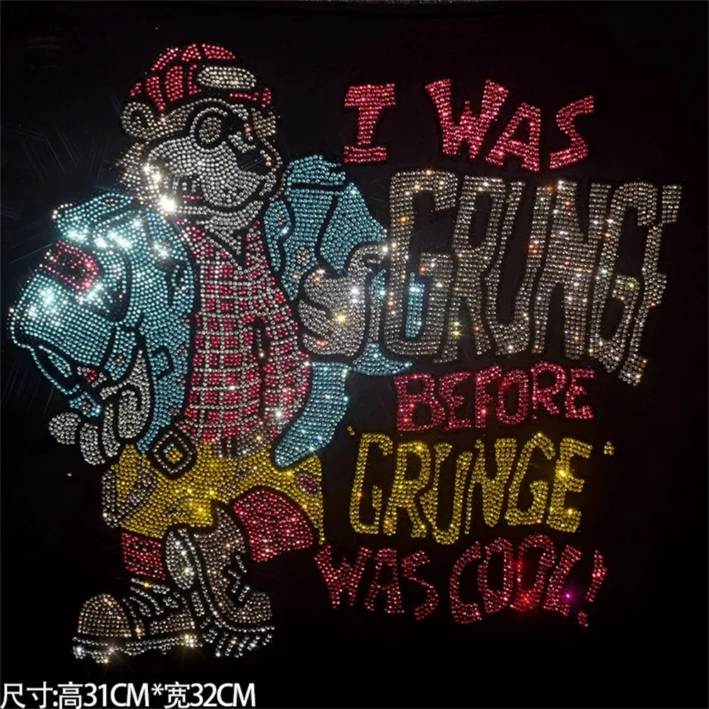 

New cartoon shiny fashion large cloth paste hot drill Sequin DIY clothes T-shirt decorative patch clothing accessories