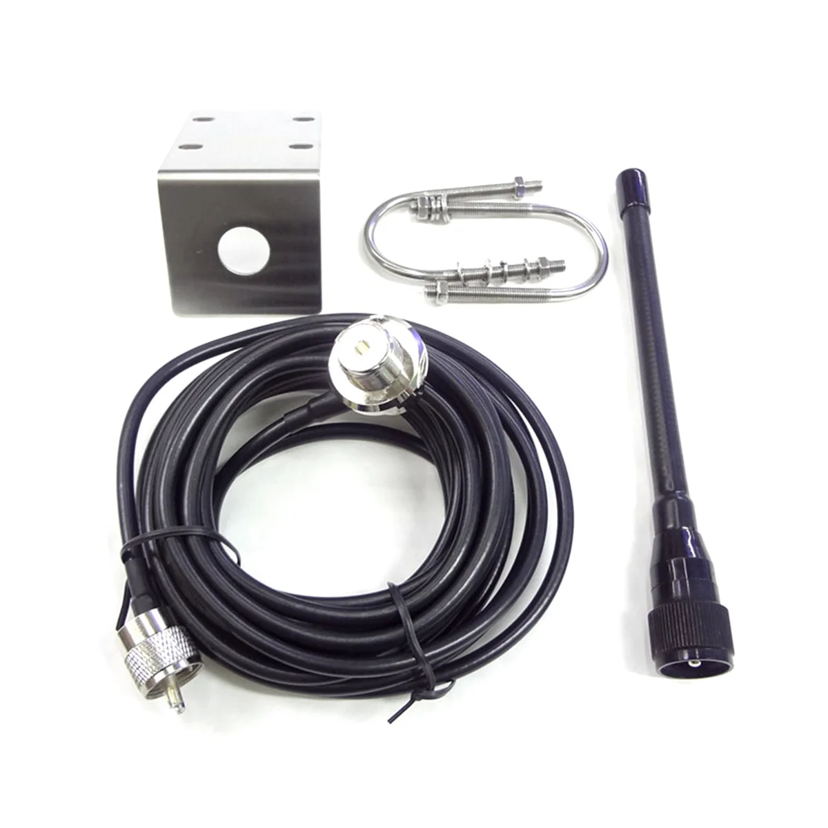 

VHF Marine Antenna 156-163Mhz Rubber Waterproof Mast Aerial with 5M RG-58 Cable for Boat Sailboat Yacht