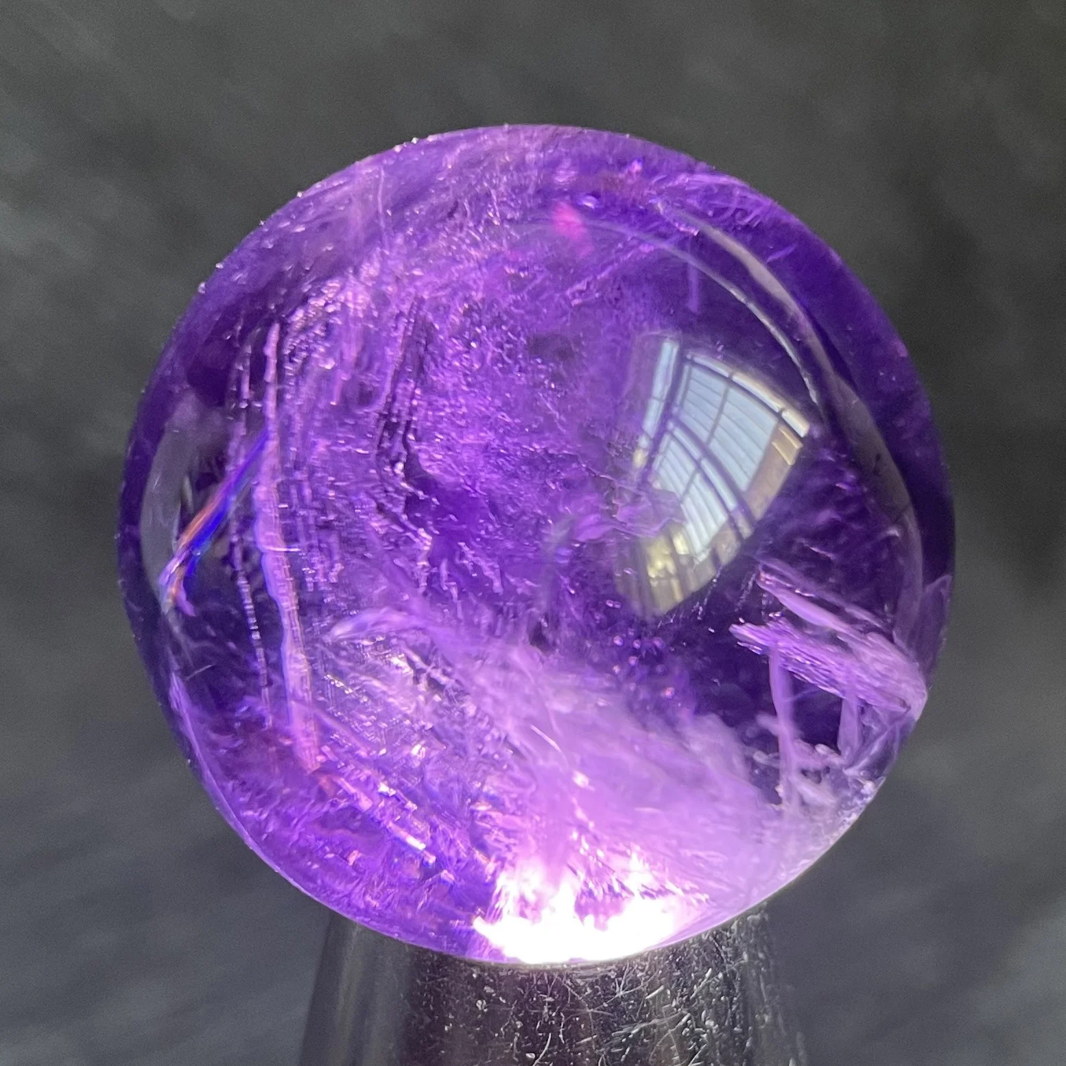 46g Natural Amethyst Sphere Decoration Polished Quartz Crystal Ball