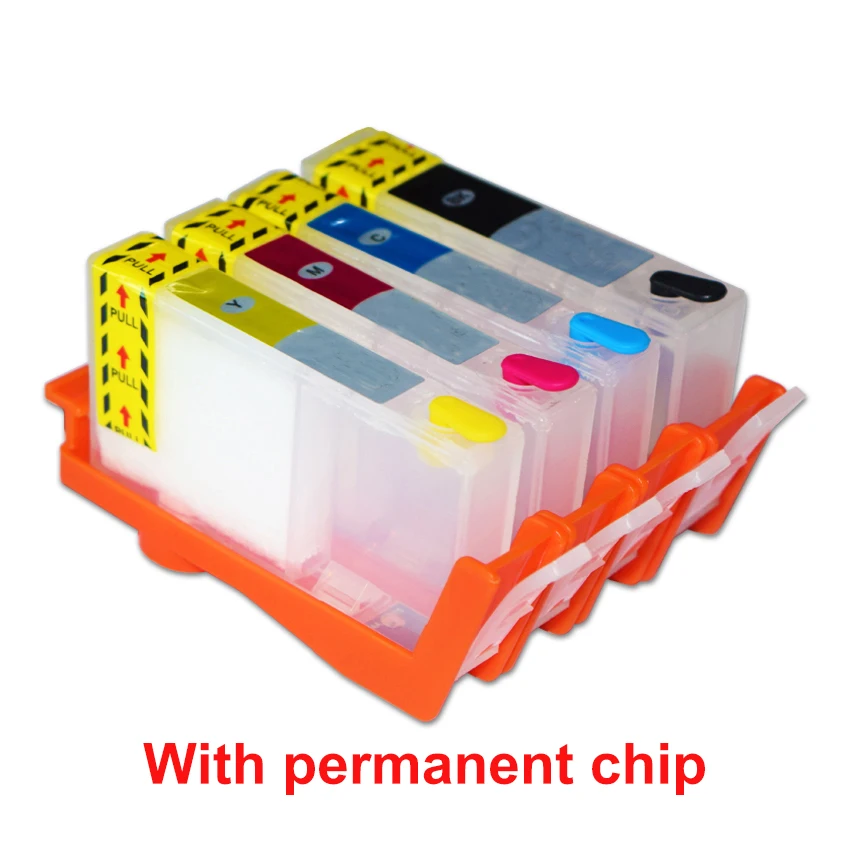 Cartucho de Tinta Recarregável com Chip Permanente hp Pro 8015 8017 8018 8020 8022 8023 8024 8025 8026 8028 8035 912xl