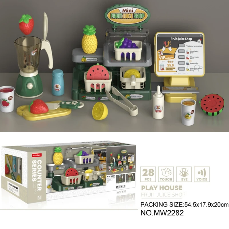 Play House Toy Mini Food Simulation Supermarket Can Scan Multi Function Sound Light Cash Register Xmas Birthday Toy Holiday Gift 4
