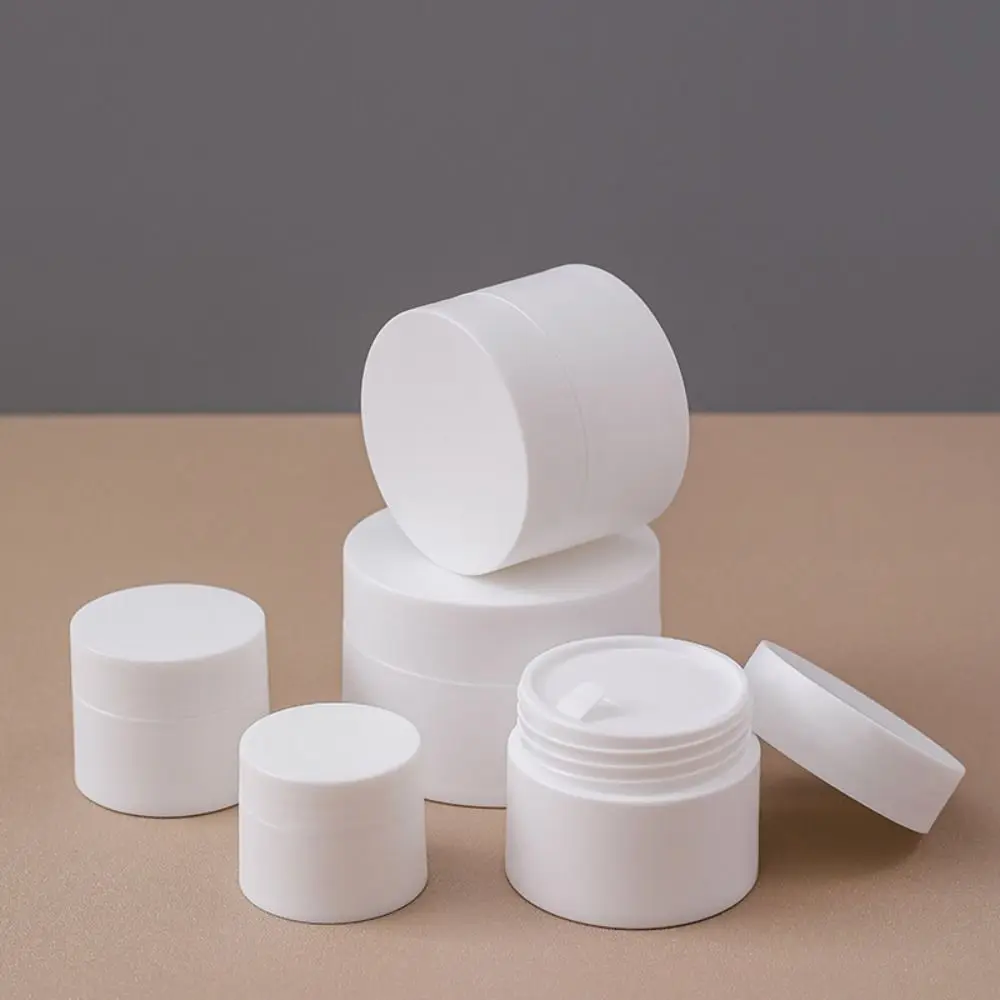 

Round Face Cream Bottles Sample Pots Empty Plastic Lip Balm Container Cans Eye Shadow 5-100g Cosmetic Cream Jars Skin Care