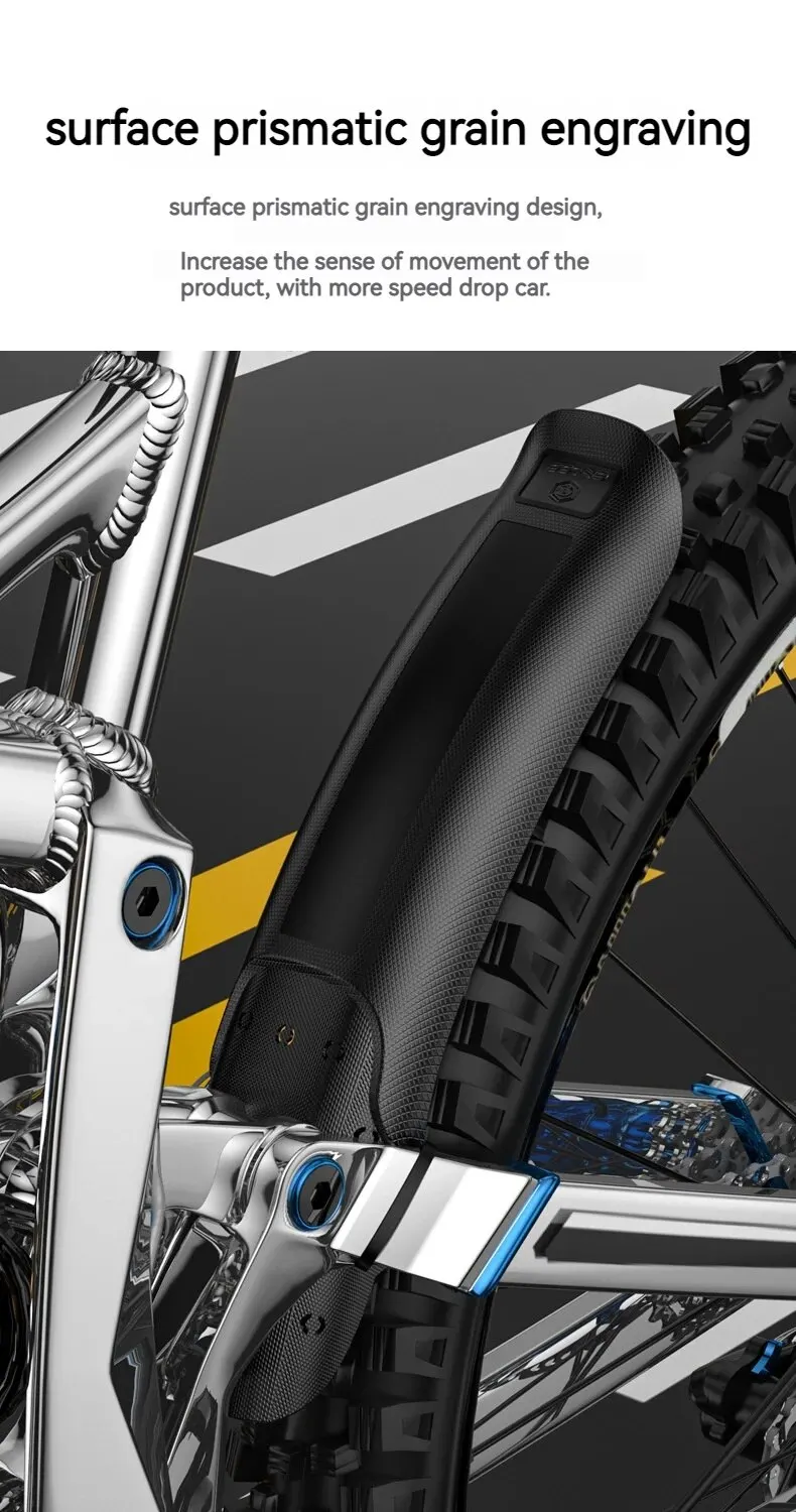 Description Picture 6 of itemENLEE Bike Mud Guard Bicycle Hard Shell Fenders Carbon Fiber Front/Rear Wheel Universal Mudguard MTB Bike Wings Mud Flaps Fender