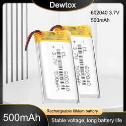 Batterie aste au lithium polymère Eddie Ion, GPS, MP3, MP4, MP5, voiture, DVR, tachographe, sauna, téléphone, cellule Li Ion, 602040 V, 3.7 mAh, 500