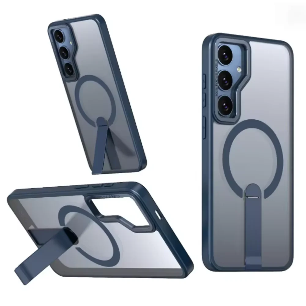 Luxury Wireless Magnetic Charging Stand Case with Clear Cover Holder