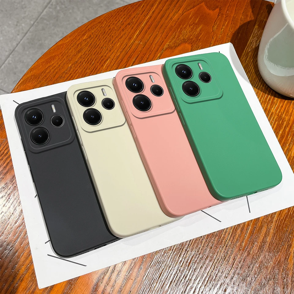Solid Color Liquid Silicone Anti-Fall Dustproof Bumper Case