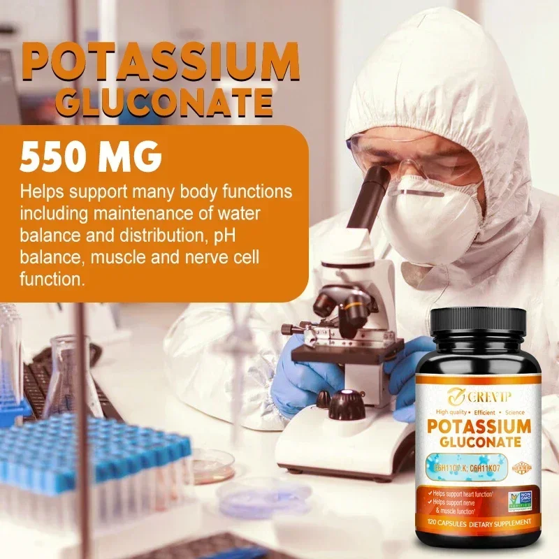 Potassium Gluconate-Increases Muscle Density Supports Heart Nerve and Muscle Function