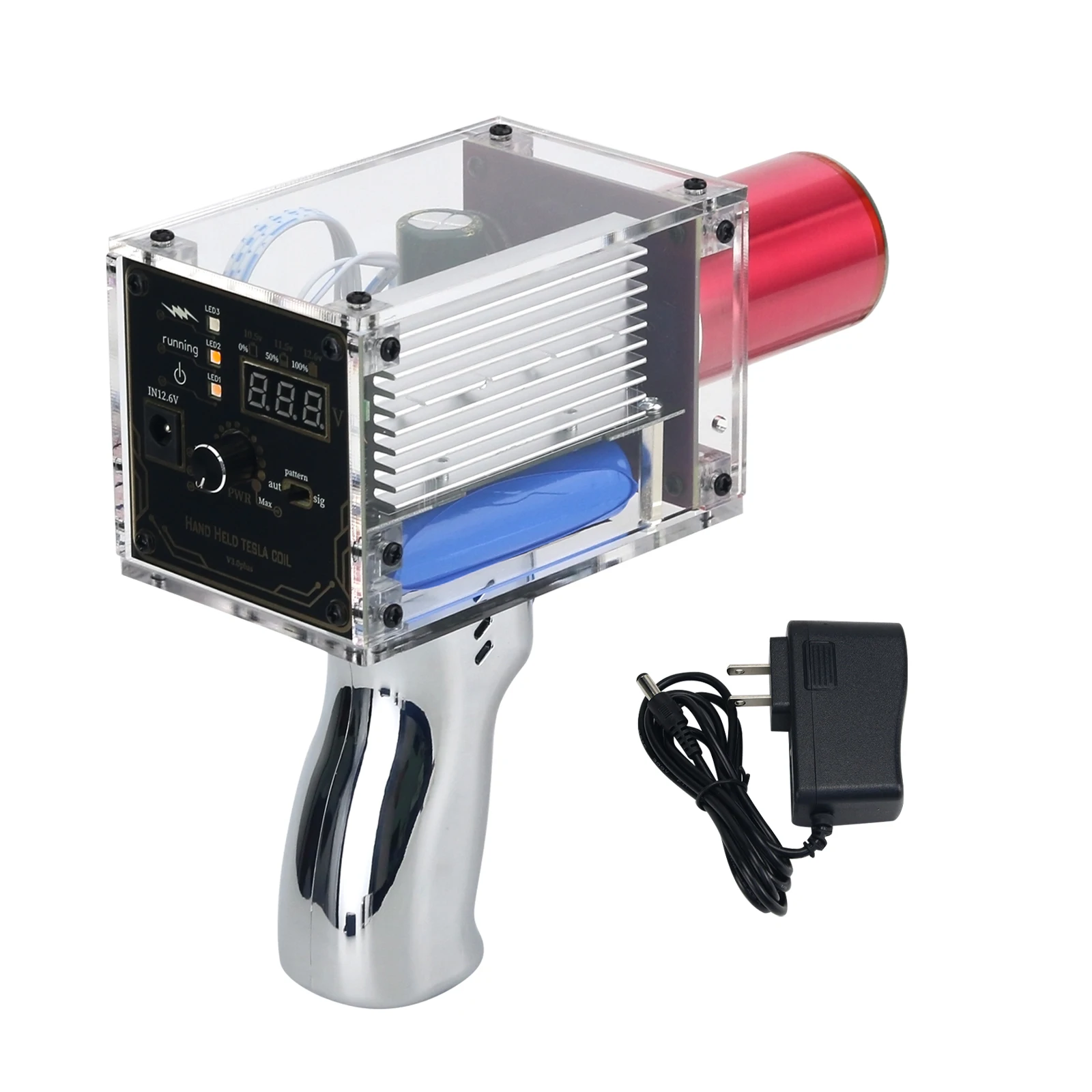 最新型！テスラコイルガン プラズマ放電 未来電子銃 プラズマ放電強弱