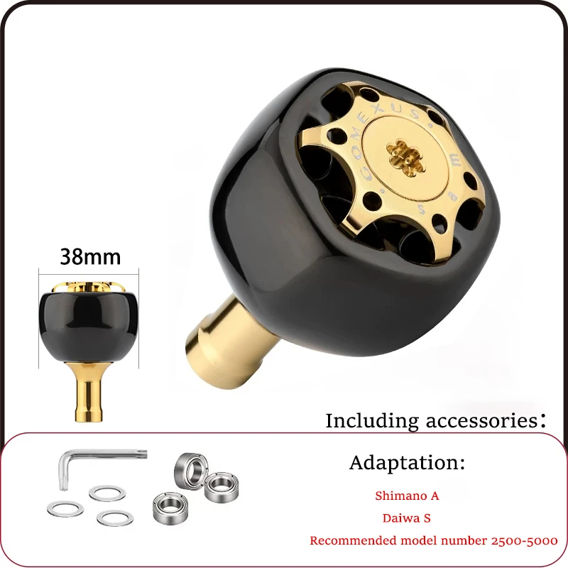 Gomexus TA38S Handle Knob For Shimano Stella Vanquish Daiwa Exist Saltist 1000 - 4000 Spinning Power Reel Titanium 38mm TA38