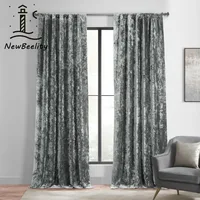 Luxury Crushed Velvet Curtains for Living Room Bedroom Dining Custom Size Fashion Nature Vertically Thicken Solid Color Decor 1