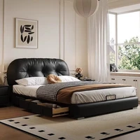 Armoires cadre lit rangement Unique esthétique salon chambre lit dormir moderne King Camas matrimoniales accessoires pour la maison 3