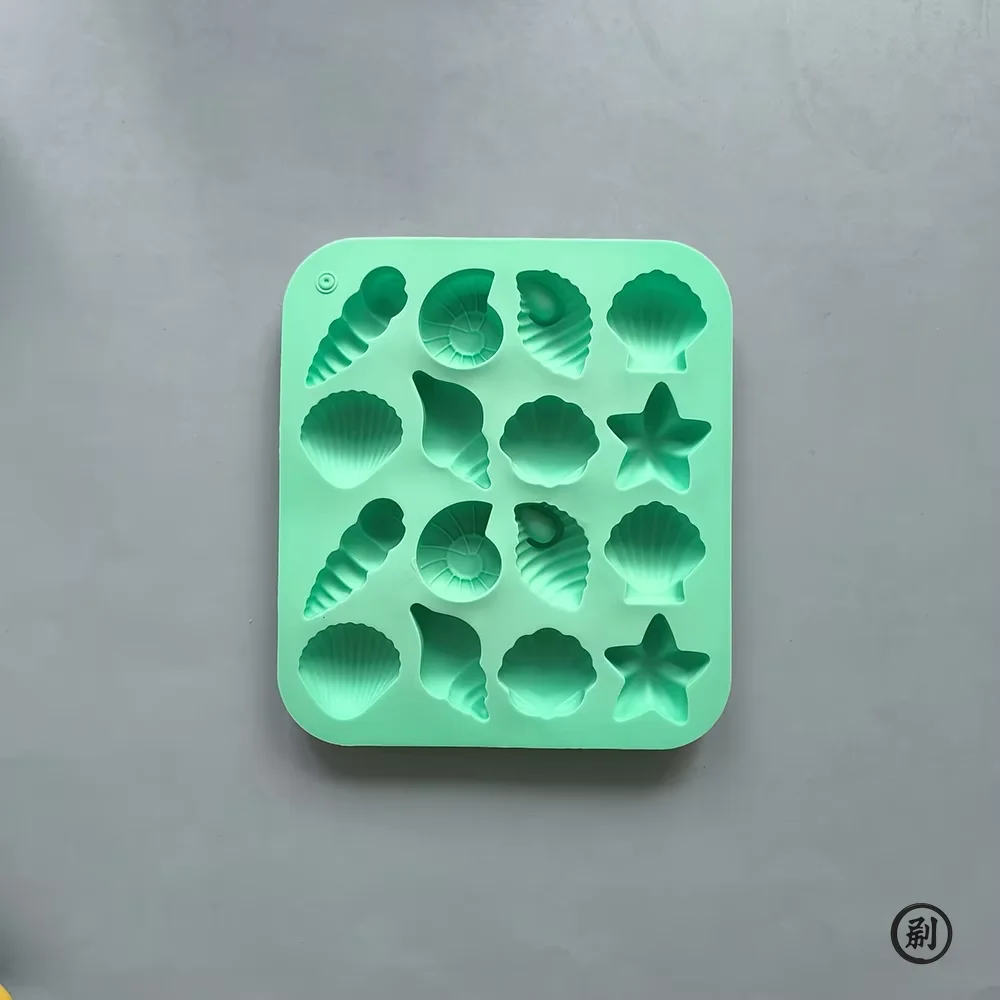 Chocolate Silicone Mold Shell Marine Animal Shape Candy Pudding Cake Decoration Mold 3D 16-Cavity Image 8