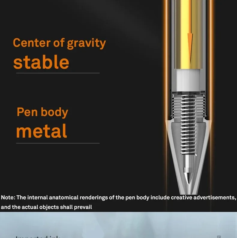 Metallic Gel Ink Pens - Deli 05mm Silver  Gold Writing Set