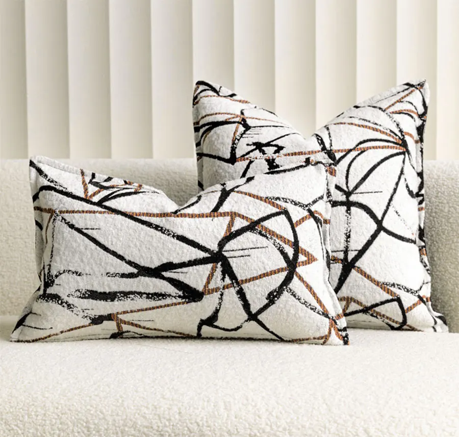 

Современная модная абстрактная квадратная подушка с геометрическим рисунком/рандомные подушки для подростков 30x50 45, нордическая простая однотонная наволочка для подушки, домашний декор