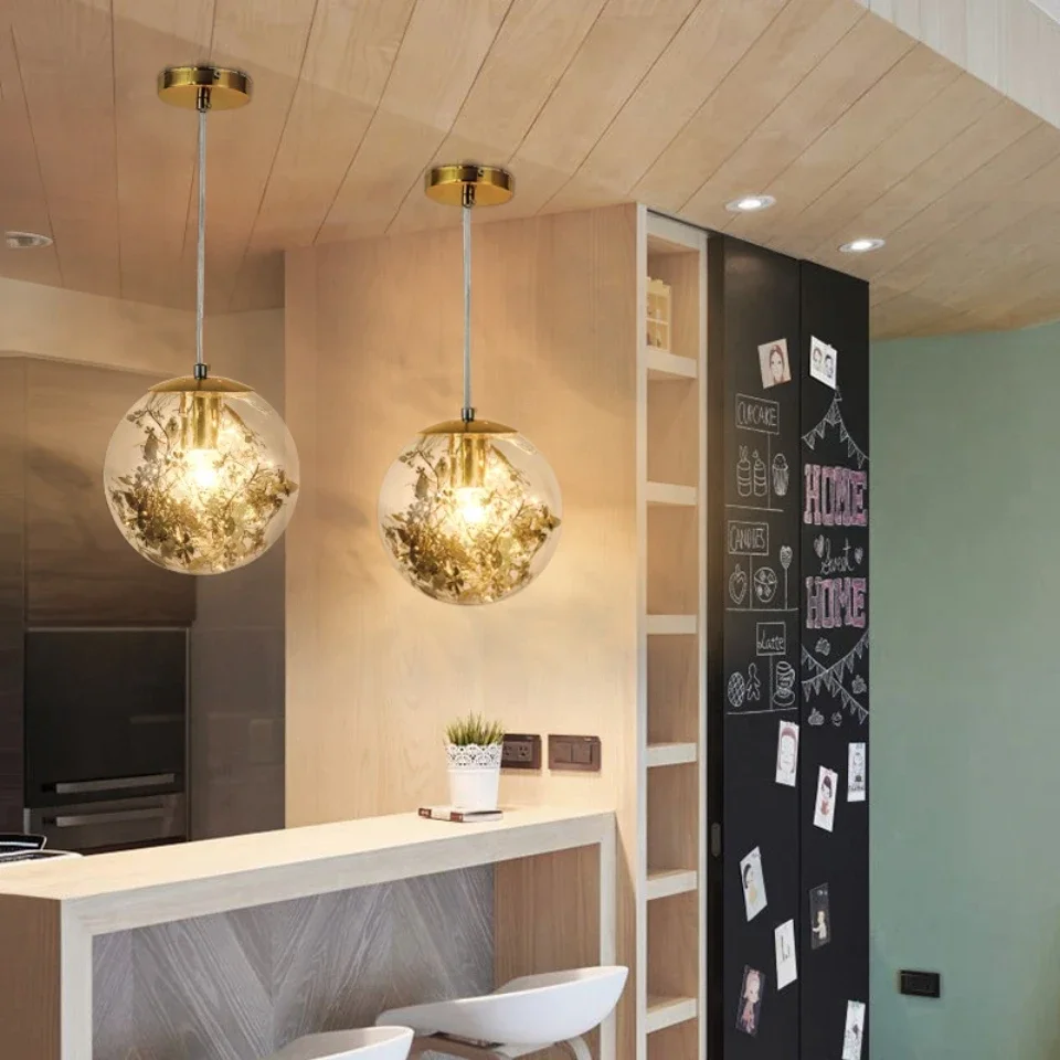 Nordic Indoor Pendant Light Creative Light Luxury Restaurant Corridor Lamps Home Living Room Bedroom Decoration Glass Droplight