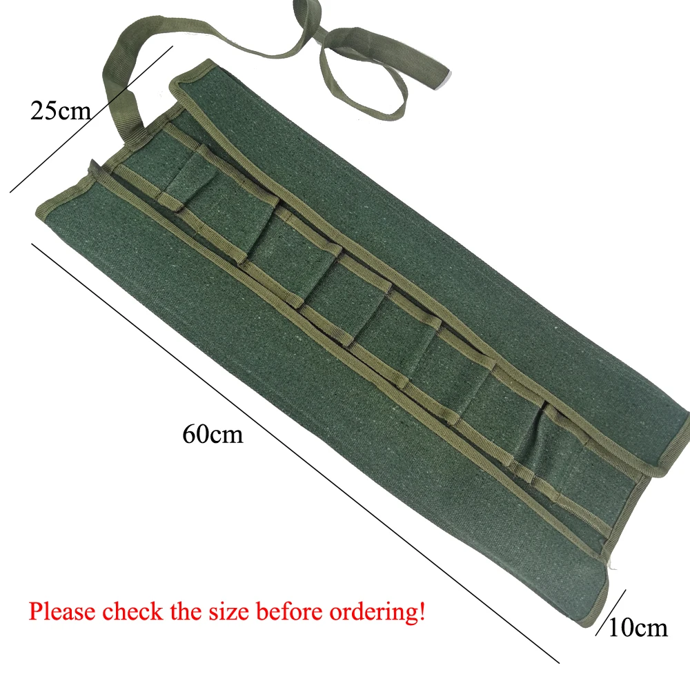 Green Japanese Bonsai Tools Storage Package Roll Bag 600x430MM Canvas Tool Set Case 10 tasche durevole