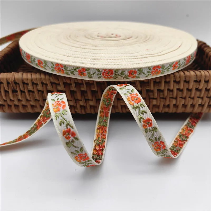 200 Stile Flora Design (Teil) 5 Yards 1/2“ 9MM ~ 12MM bestickte Jacquardbänder Dekoration für Haustierhalsbänder Kleidung Nähen – Detail 34