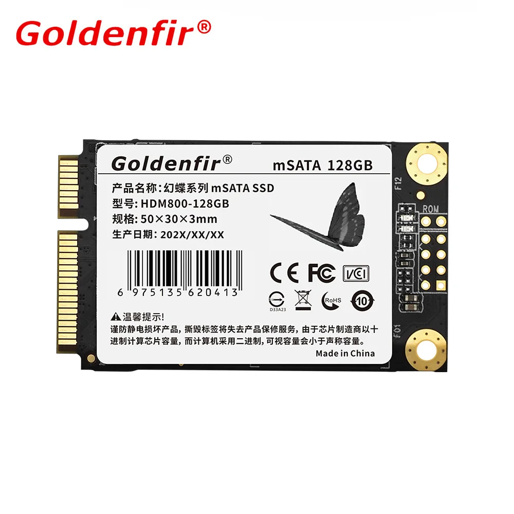 Goldenfir MSATA SSD модель D800 128 ГБ 256 ГБ 512 ГБ ТБ твердотельный накопитель внутренний жесткий диск