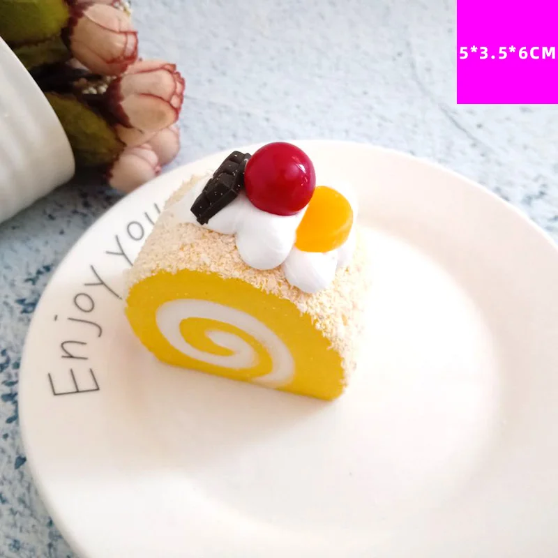 Food model simulation cake fake fruit bread Swiss roll shop window home refrigerator dec food photography props autumn decoration