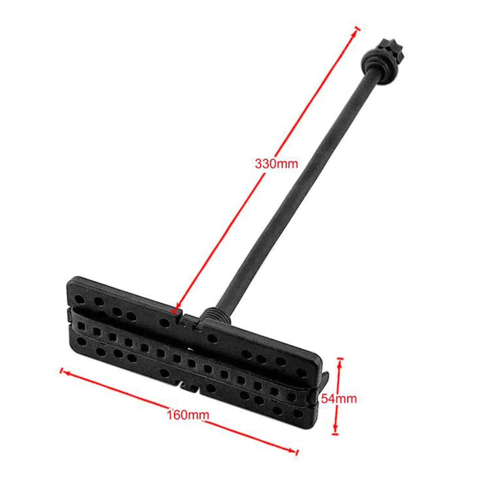 Heavy Duty Nylon Electronic Fish Clip Mount Supporter 330cm Black