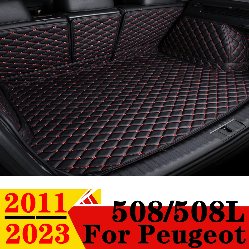 

Car Trunk Mats For Peugeot 508L 2023 2022-2019 508 2017 2016-2011 Rear Cargo Cover Carpet Liner Tail Auto Parts Boot Luggage Pad