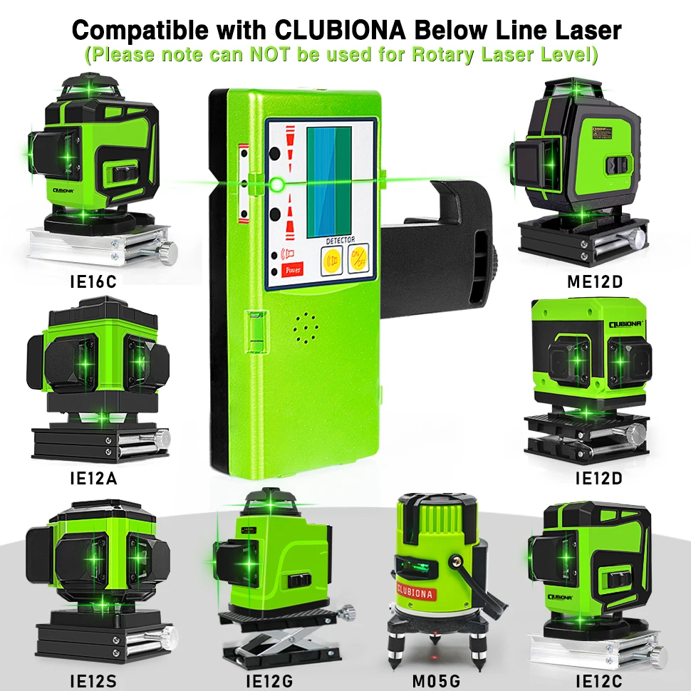 Green Laser Level Line Infrared Cross line Receiver Detector Construction