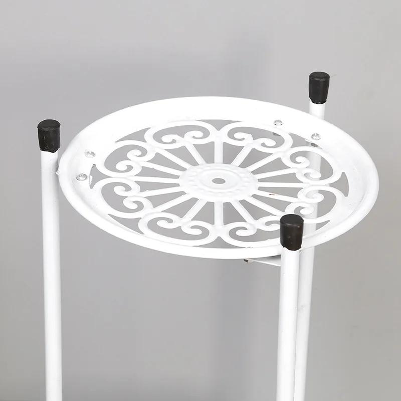 2-Tiered Plant Stand Metal Shelf For Indoor Outdoor Home Decoration