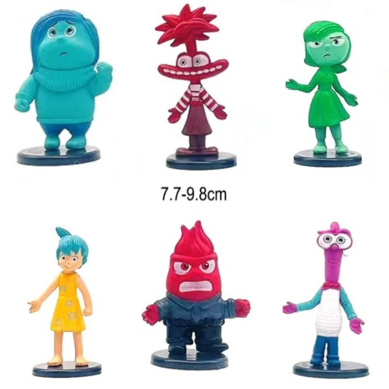 thumbnail image 1 of 6 piezas/set nuevo Inside Out 2 figura de acción juguete película de dibujos animados alegría ansiedad ira tristeza disgusto miedo modelo muñeca figuritas regalo para niños, 1 of 5