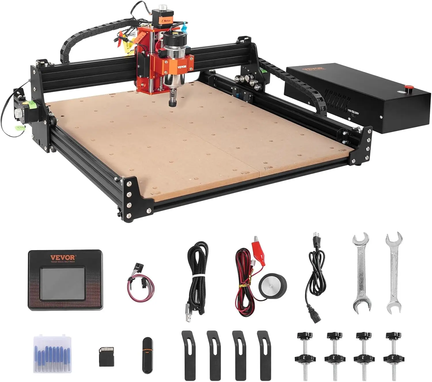 Milling Machine CNC Router Machine 300W 3 Axis GRBL Control Wood Engraving Carving Milling Kit Milling Machine Tools Cnc Engraving Milling Upgrade Kit