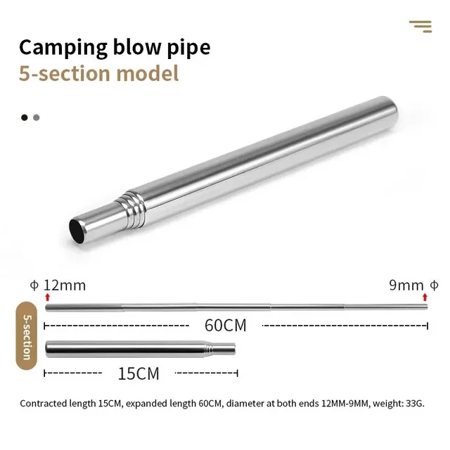 Outdoor Camping Blow Fire Tube 2